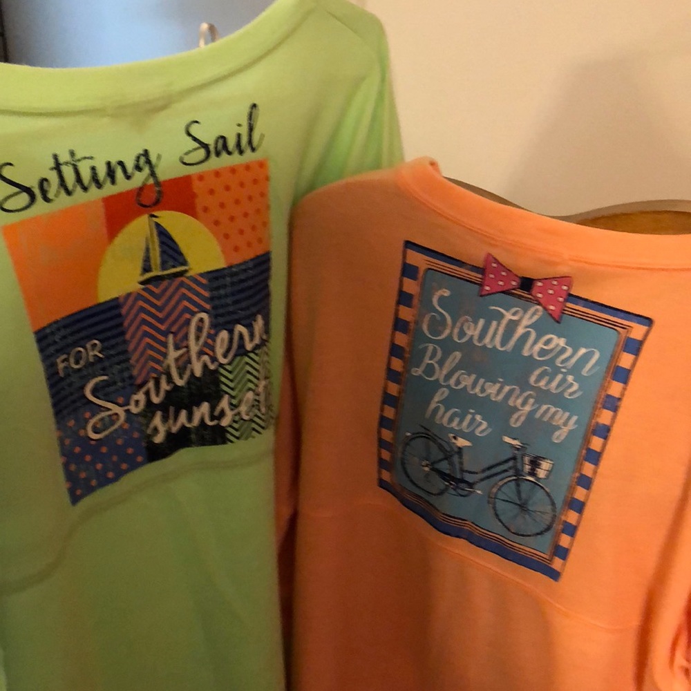 Two large long sleeve tees